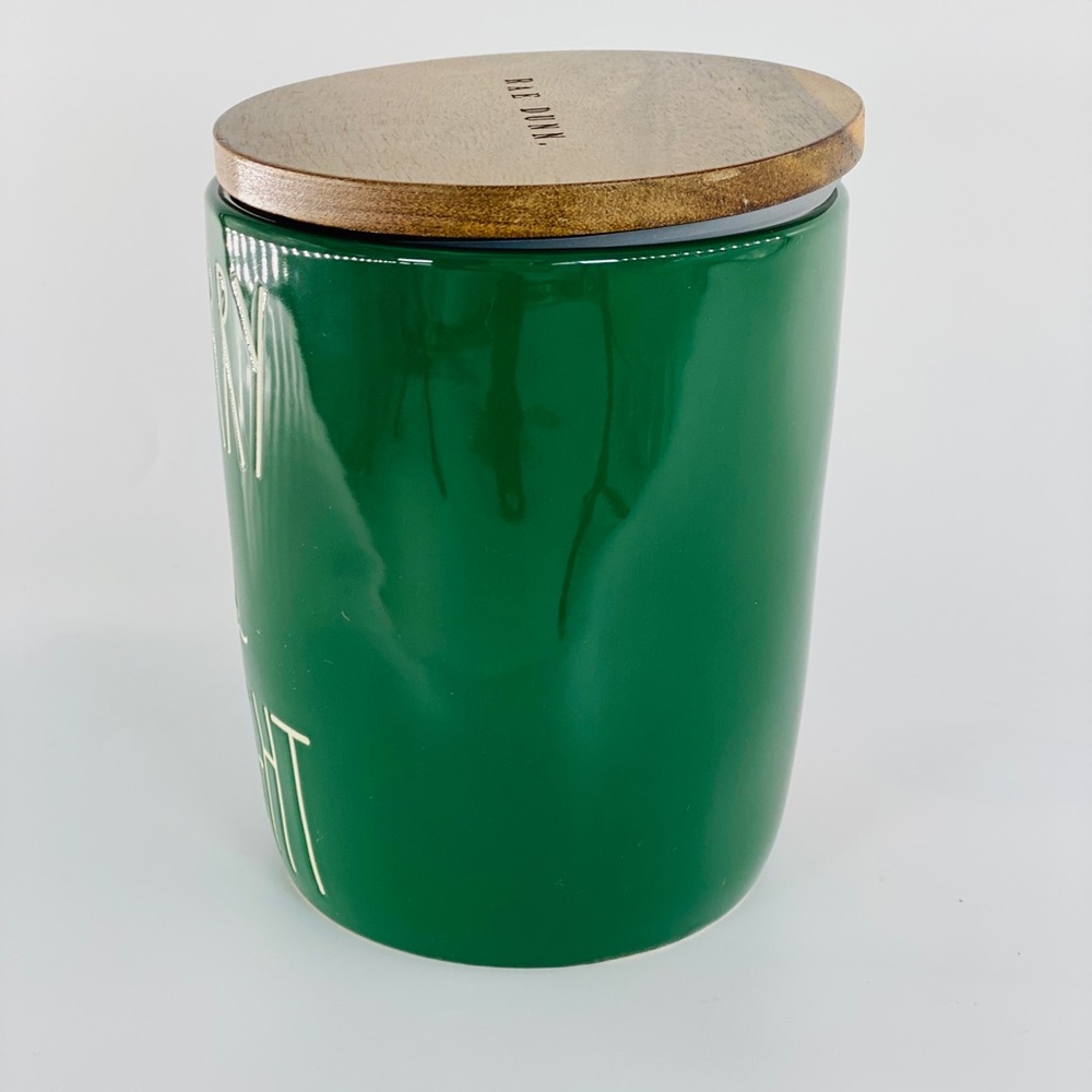 Rae Dunn Green Merry and Bright Container - Picture 3 of 10